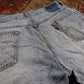 Levi's W34 L30 Straight Leg Relaxed Fit Classic Ripped Style Blue Denim Jeans