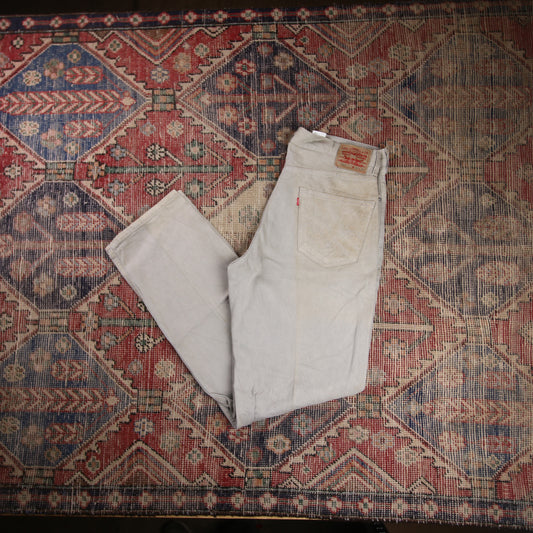 Levi's 550 W36 L34 Tapered Leg Relaxed Fit Beige Denim Jeans