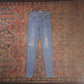 Levi's W26 L29 Skinny Classic Ripped Style Blue Denim Jeans