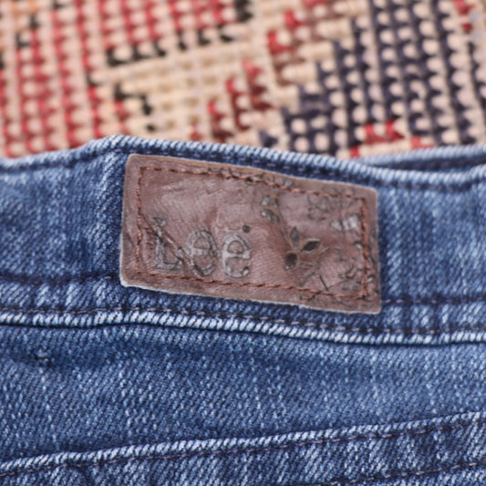 Lee W28 L27 Straight Leg Regular Fit Blue Denim Jeans
