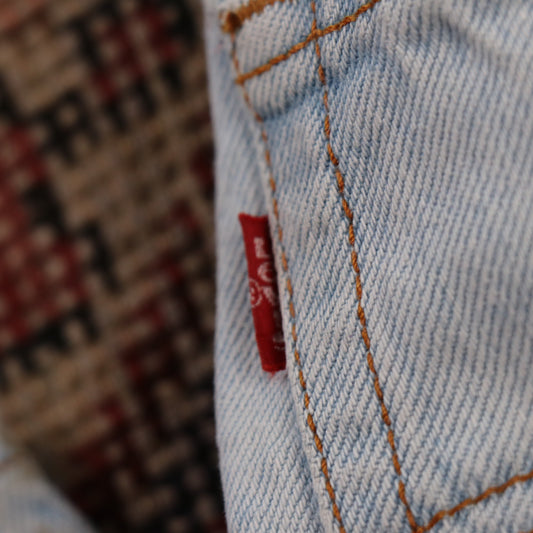 Levi's W28 L30 Tapered Leg Relaxed Fit Blue Denim Jeans