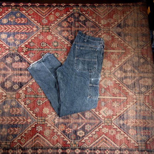 Lee W34 L31 Carpenter Classic Ripped Style Blue Denim Jeans