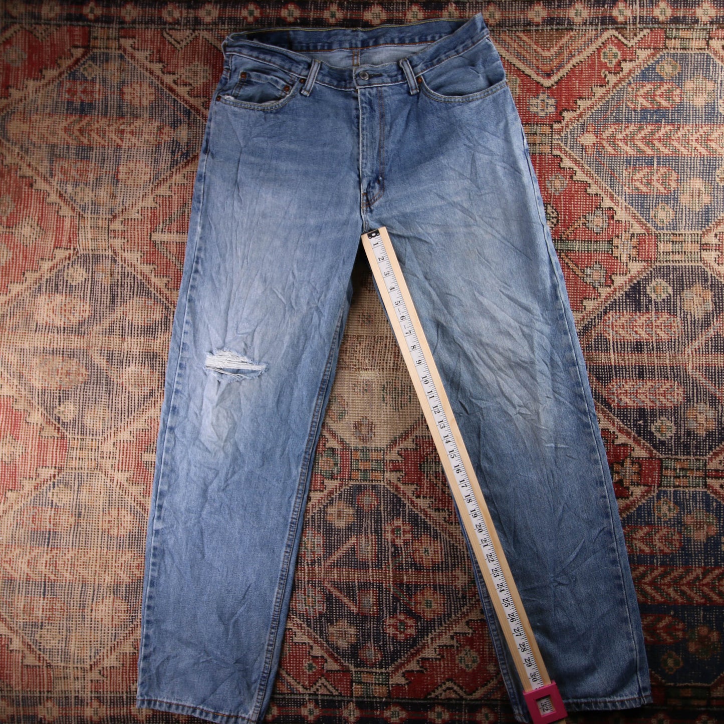 Levi's 550 Red Tab W36 L32 Tapered Leg Relaxed Fit Blue Denim Jeans