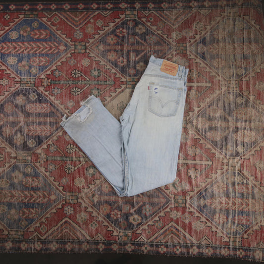 Levi's 505 W30 L32 Straight Leg Regular Fit Blue Denim Jeans