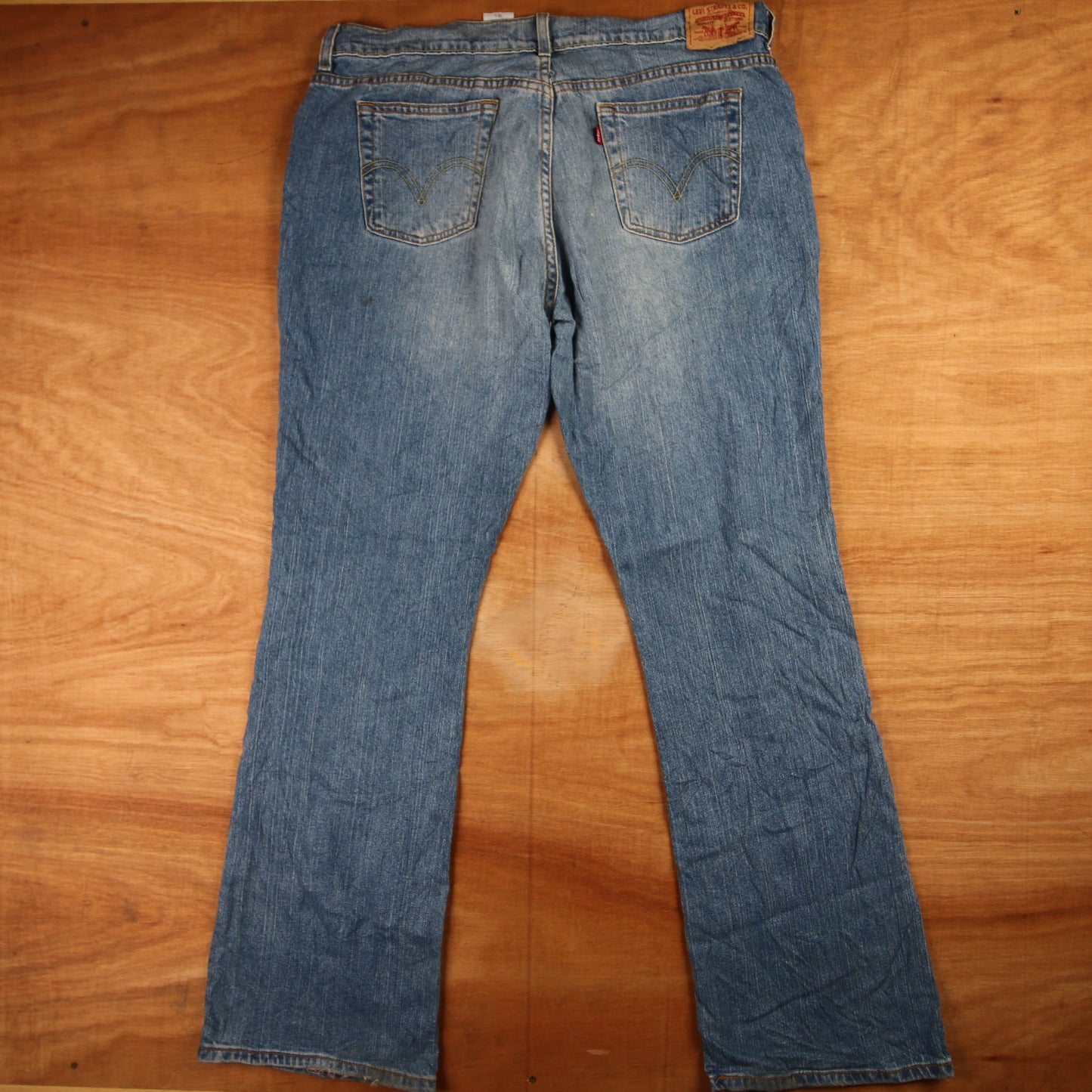 Levi's 75 Red Tab W38 L33 Bootcut Blue Denim Jeans