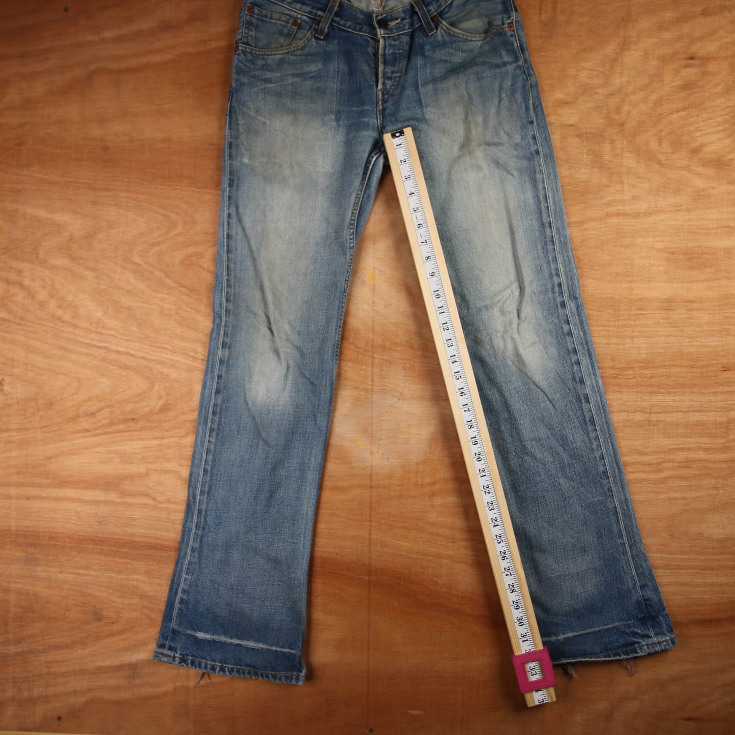 Levi's 513 Red Tab W32 L33 Straight Leg Slim Fit Blue Denim Jeans