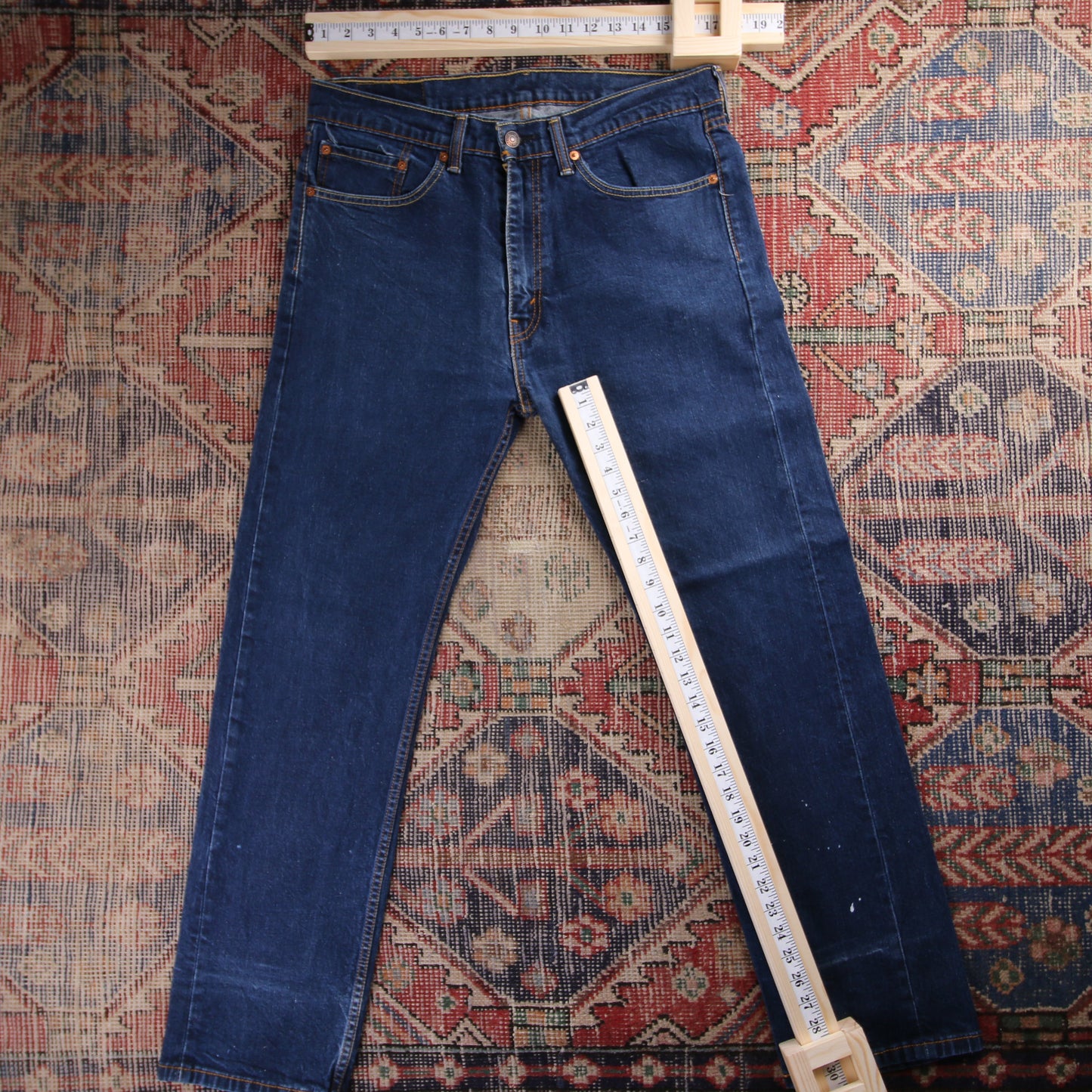 Levi's 505 Red Tab W26 L30 Straight Leg Regular Fit Blue Denim Jeans