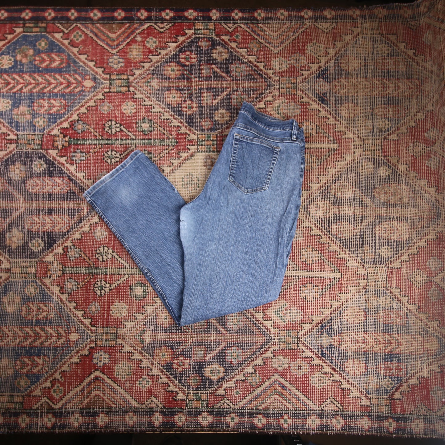 Lee W34 L30 Straight Leg Loose Fit Blue Denim Jeans