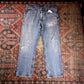 Lee W36 L30 Straight Leg Relaxed Fit Classic Ripped Style Blue Denim Jeans