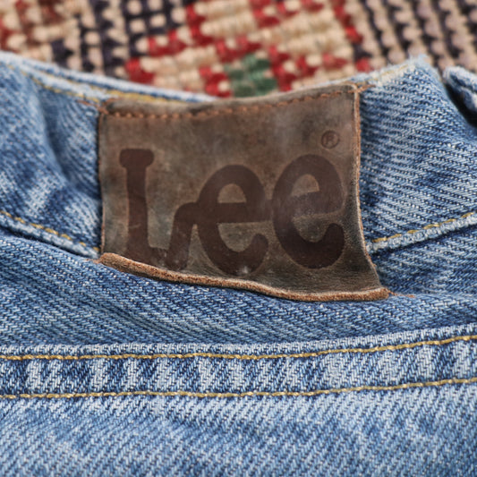 Lee W36 L34 Straight Leg Relaxed Fit Blue Denim Jeans