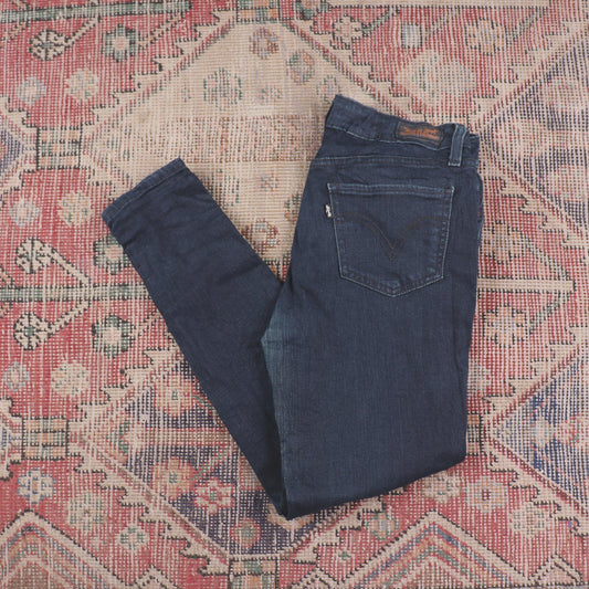 Levi's W30 L26 Straight Black Denim Jeans