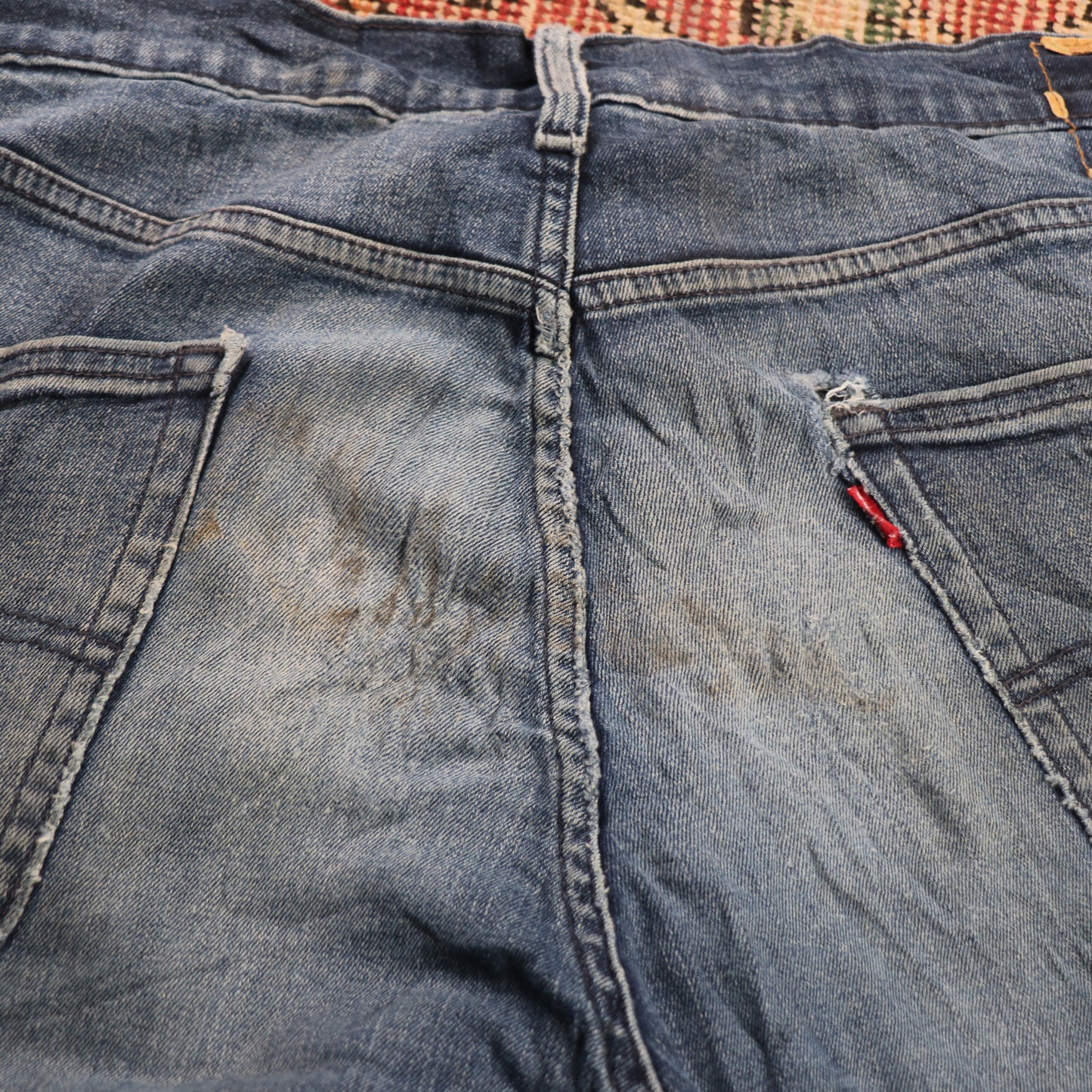 Levi's W40 L34 Straight Leg Loose Fit Blue Denim Jeans