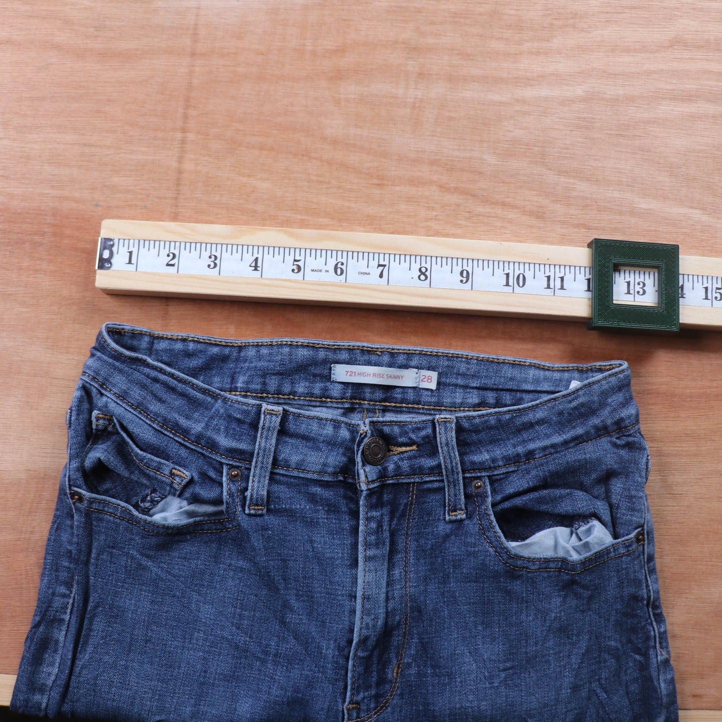 Levi's 721 Red Tab W26 L28 Skinny Blue Denim Jeans