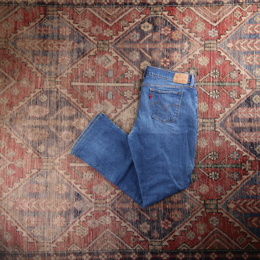 Levi's 519 W30 L30 Bootcut Blue Denim Jeans