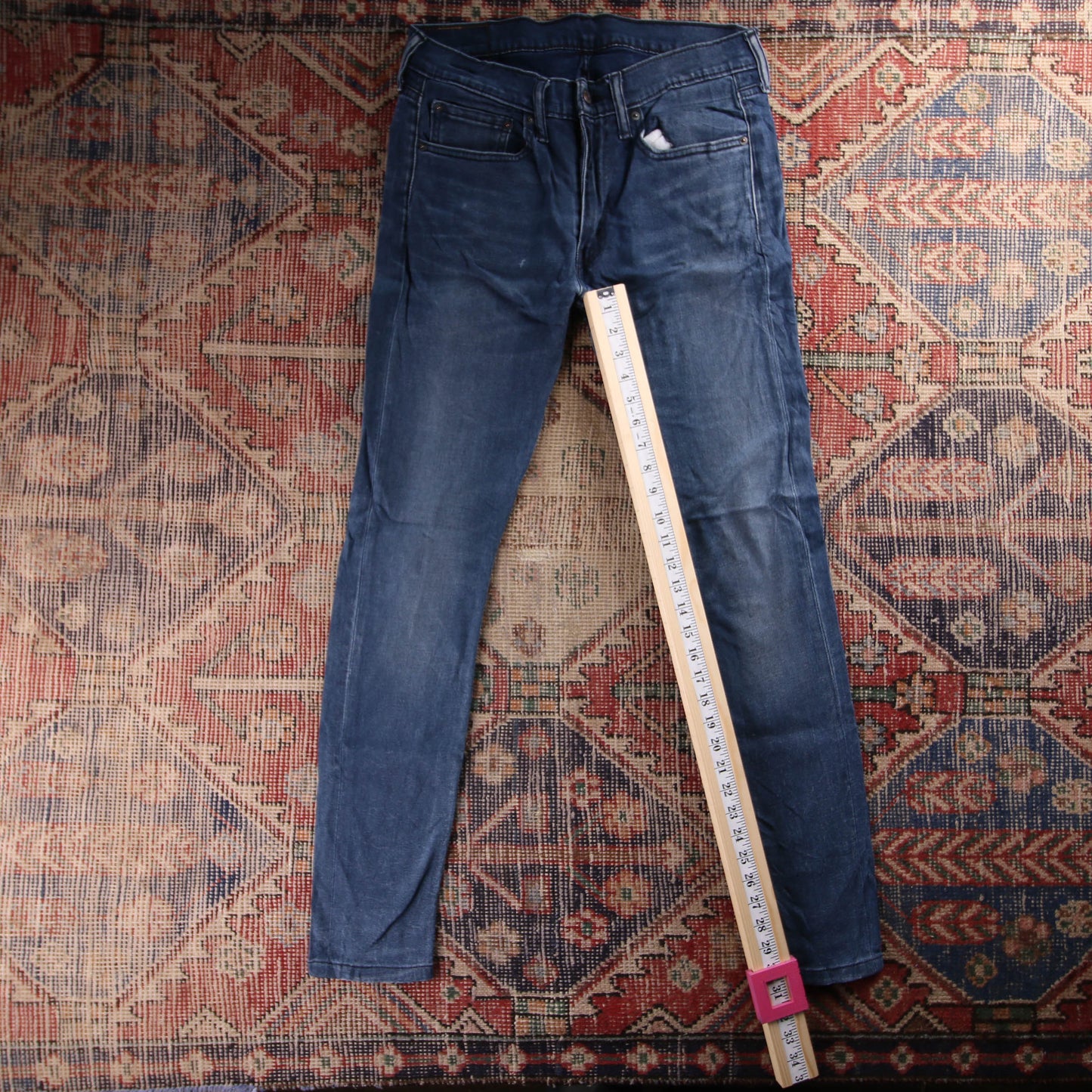 Levi's 519 Red Tab W32 L31 Slim Blue Denim Jeans