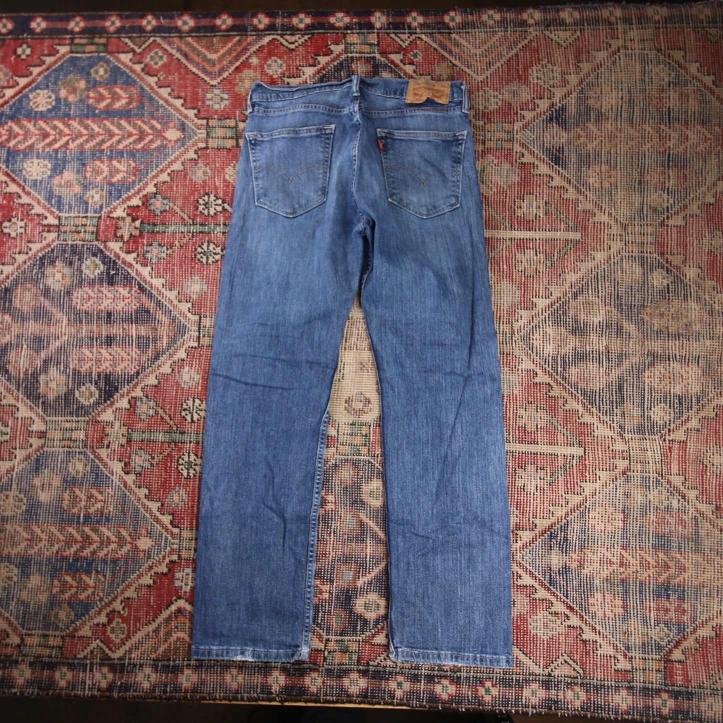 Levi's W30 L29 Straight Leg Classic Ripped Style Blue Denim Jeans