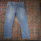 Wrangler W40 L30 Straight Leg Relaxed Fit Blue Denim Jeans