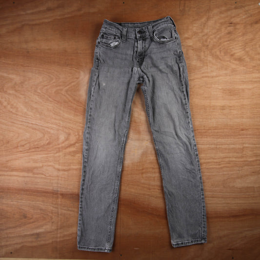 Levi's 511 Red Tab W26 L30 Slim Fit Grey Denim Jeans