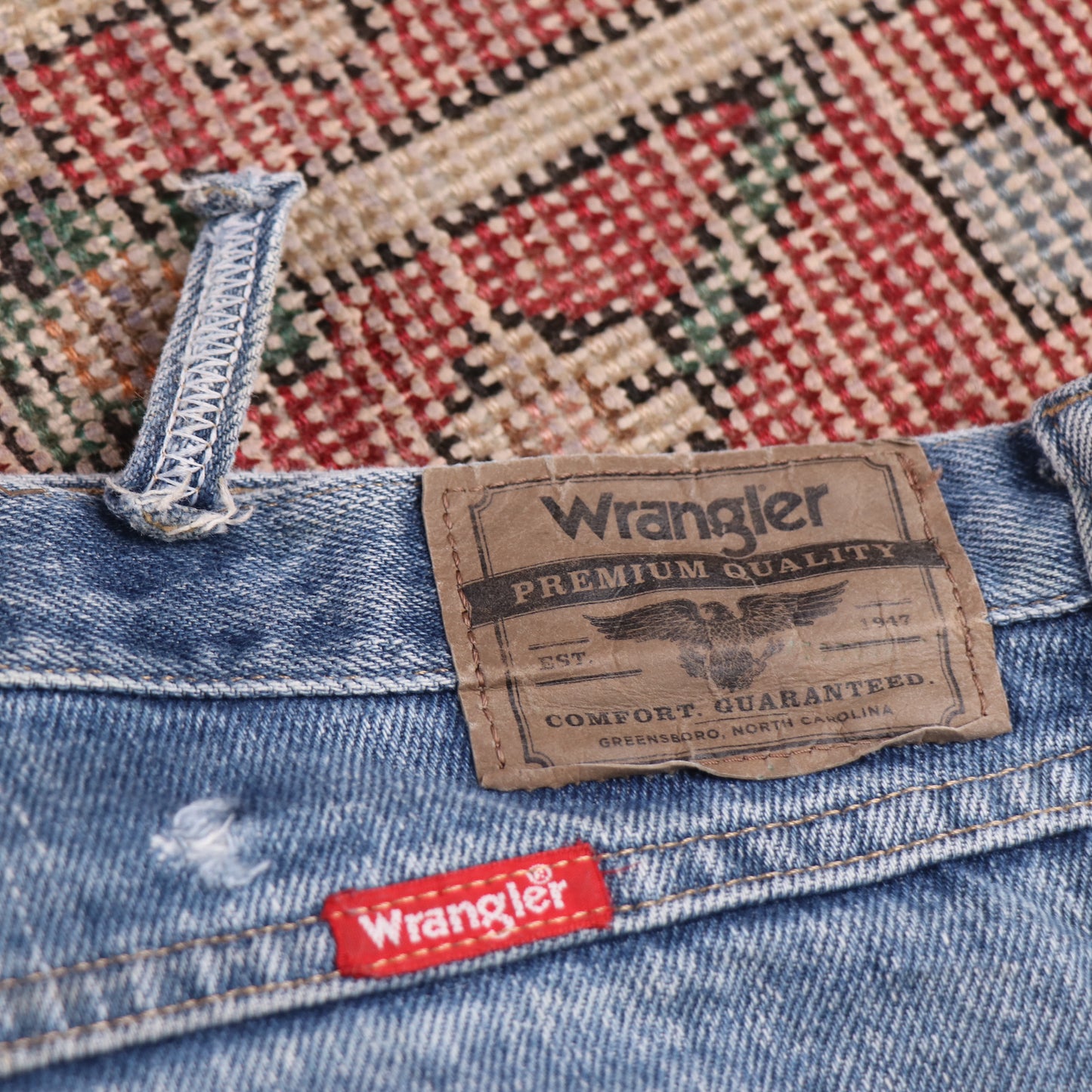 Wrangler W40 L31 Straight Leg Blue Denim Jeans