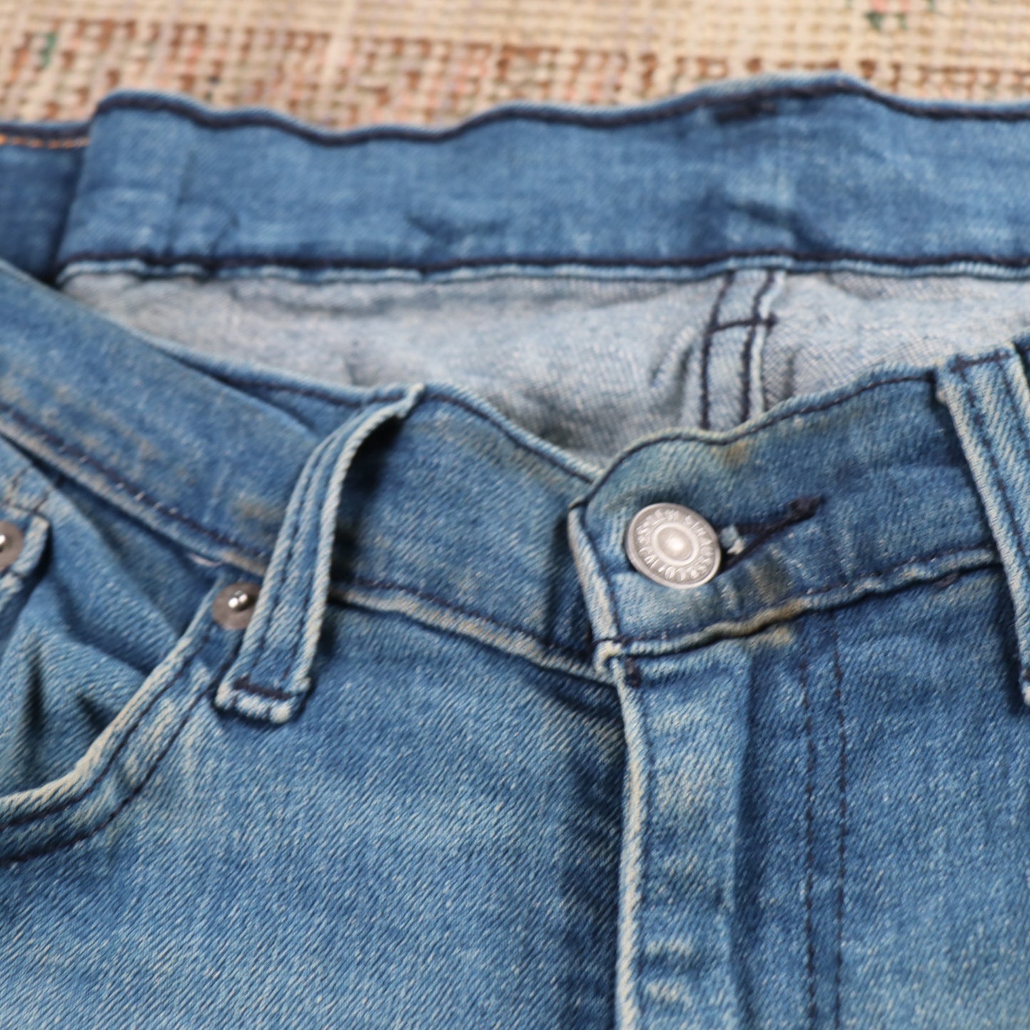 Levi's 514 Red Tab W28 L29 Straight Leg Blue Denim Jeans