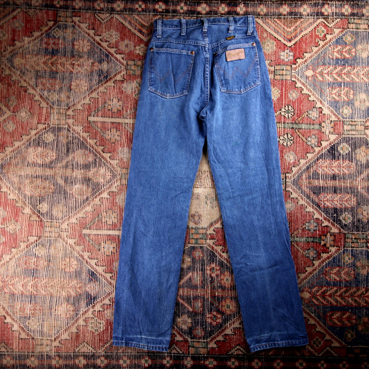 Wrangler W26 L31 Straight Blue Denim Jeans