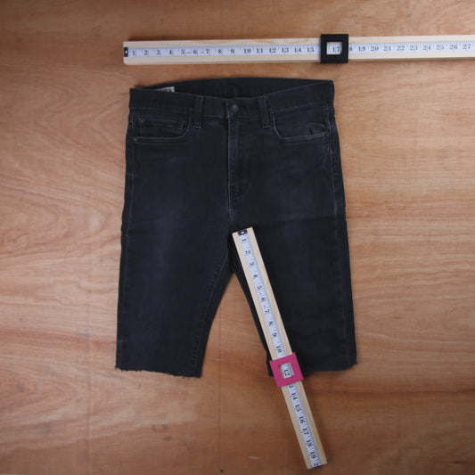 Levi's 510 Red Tab W34 L12 Slim Straight Leg Black Cotton Shorts