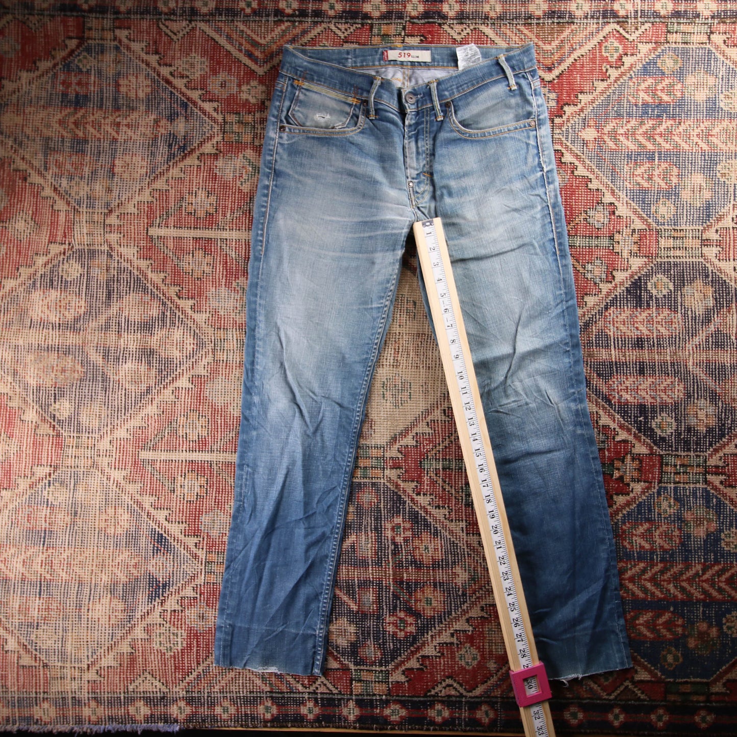 Levi's 514 Red Tab W34 L30 Straight Leg Blue Denim Jeans