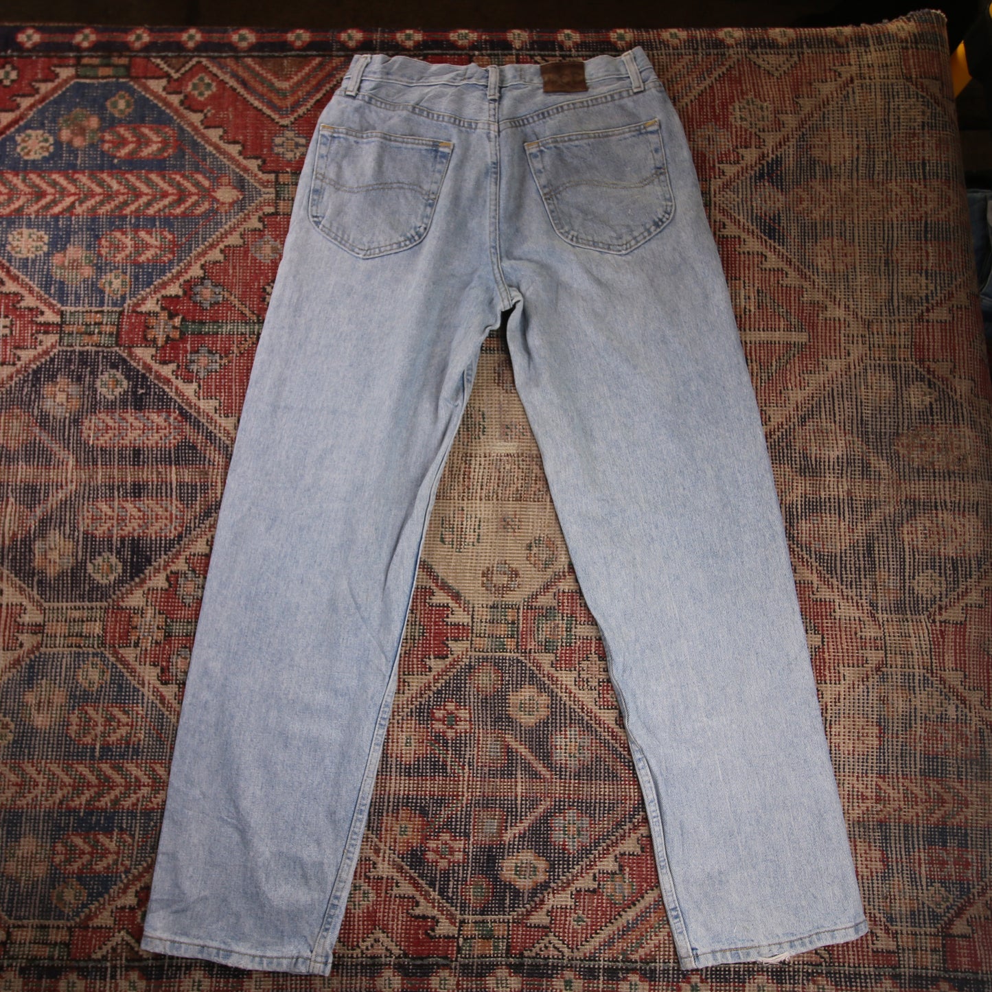 Lee W32 L32 Straight Leg Relaxed Fit Blue Denim Jeans