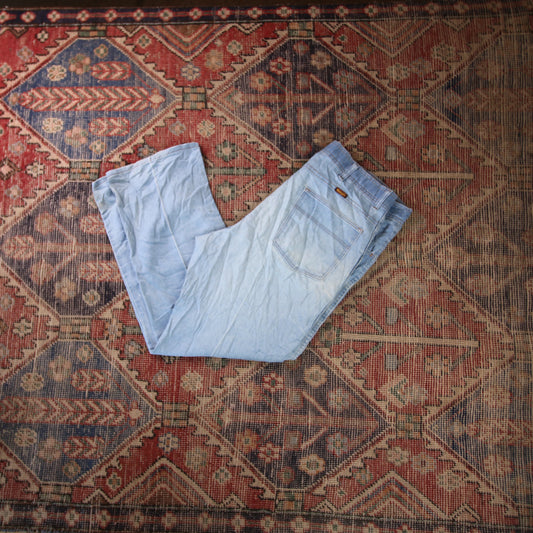 Wrangler W36 L28 Straight Leg Relaxed Fit Blue Denim Jeans