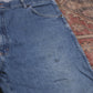 Wrangler W40 L26 Straight Leg Relaxed Fit Blue Denim Jeans