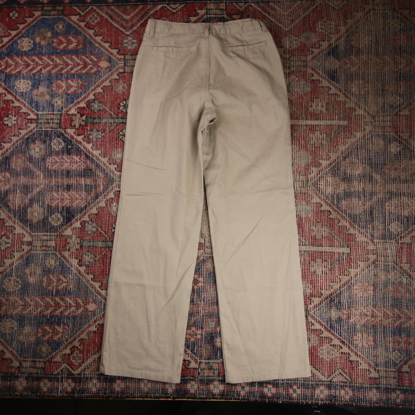 Dickies W28 L30 Straight Leg Beige Cotton Blend Trousers