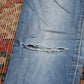 Levi's 712 W24 L26 Slim Fit Classic Ripped Style Blue Denim Jeans