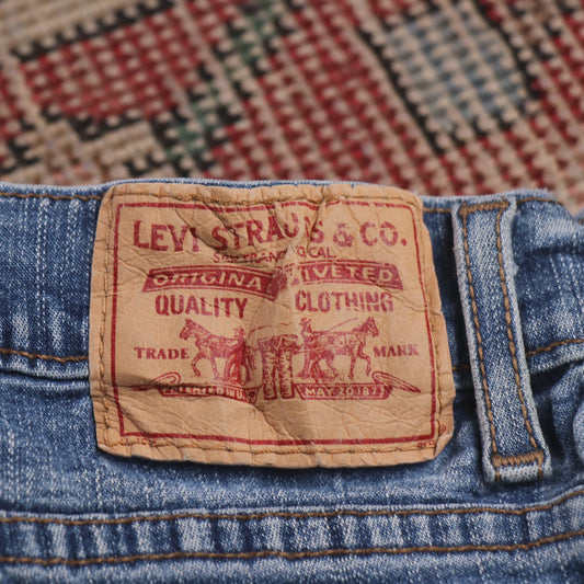 Levi's 512 W26 L30 Tapered Leg Slim Fit Blue Denim Jeans