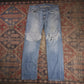Levi's W34 L30 Straight Leg Loose Fit Classic Ripped Style Blue Denim Jeans