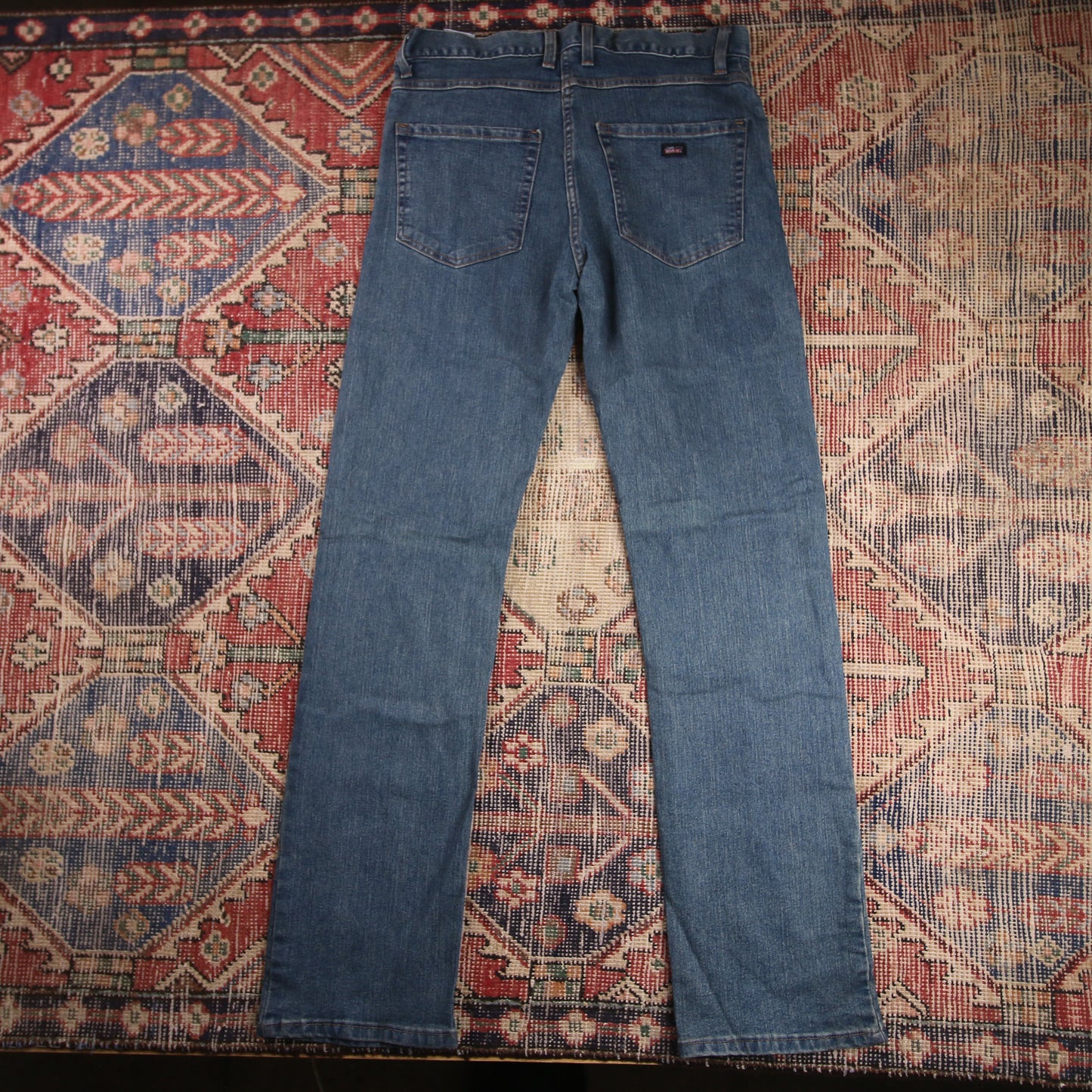 Dickies W32 L34 Straight Leg Blue Denim Trousers