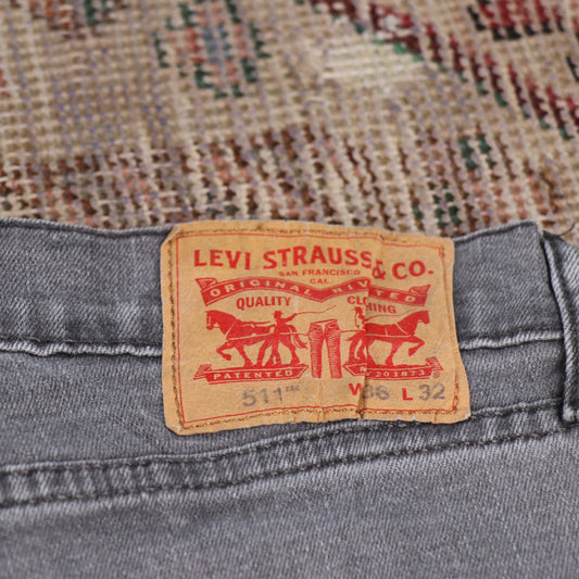 Levi's 511 W34 L30 Slim Fit Grey Denim Jeans