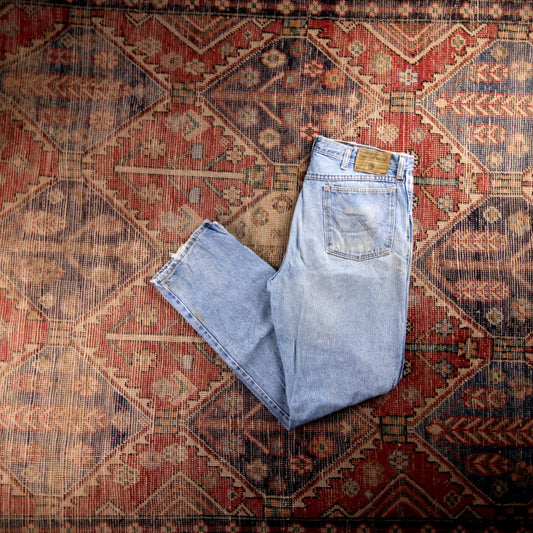 Wrangler W34 L31 Straight Leg Blue Denim Jeans