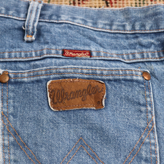 Wrangler W44 L33 Straight Leg Loose Fit Blue Denim Jeans