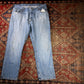 Wrangler W40 L30 Straight Leg Relaxed Fit Blue Denim Jeans