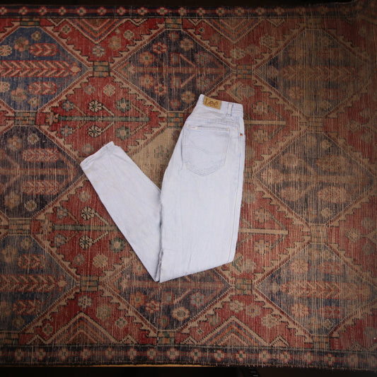 Lee W24 L32 Tapered Leg Relaxed Fit Blue Denim Jeans