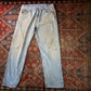 Wrangler W36 L32 Straight Leg Relaxed Fit Classic Ripped Style Blue Denim Jeans