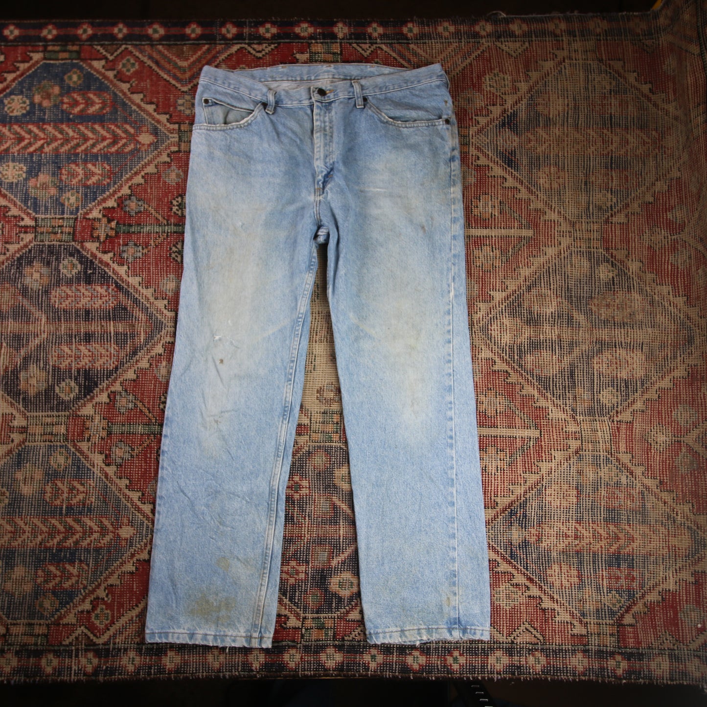 Lee W36 L29 Straight Leg Relaxed Fit Blue Denim Jeans