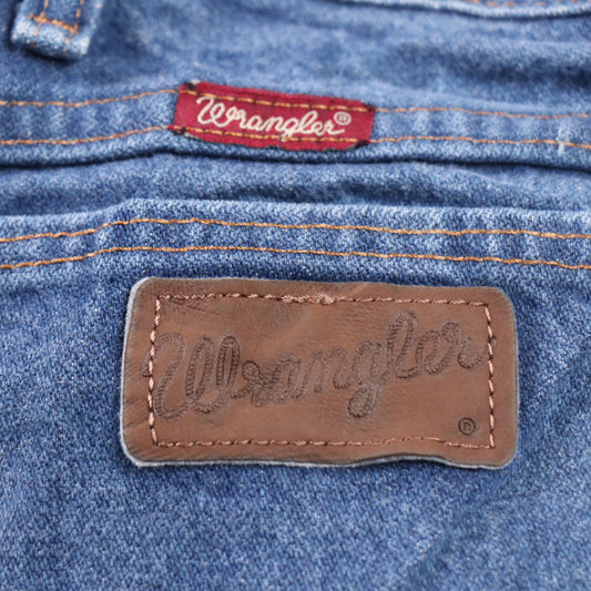 Wrangler W38 L34 Straight Leg Relaxed Fit Blue Denim Jeans