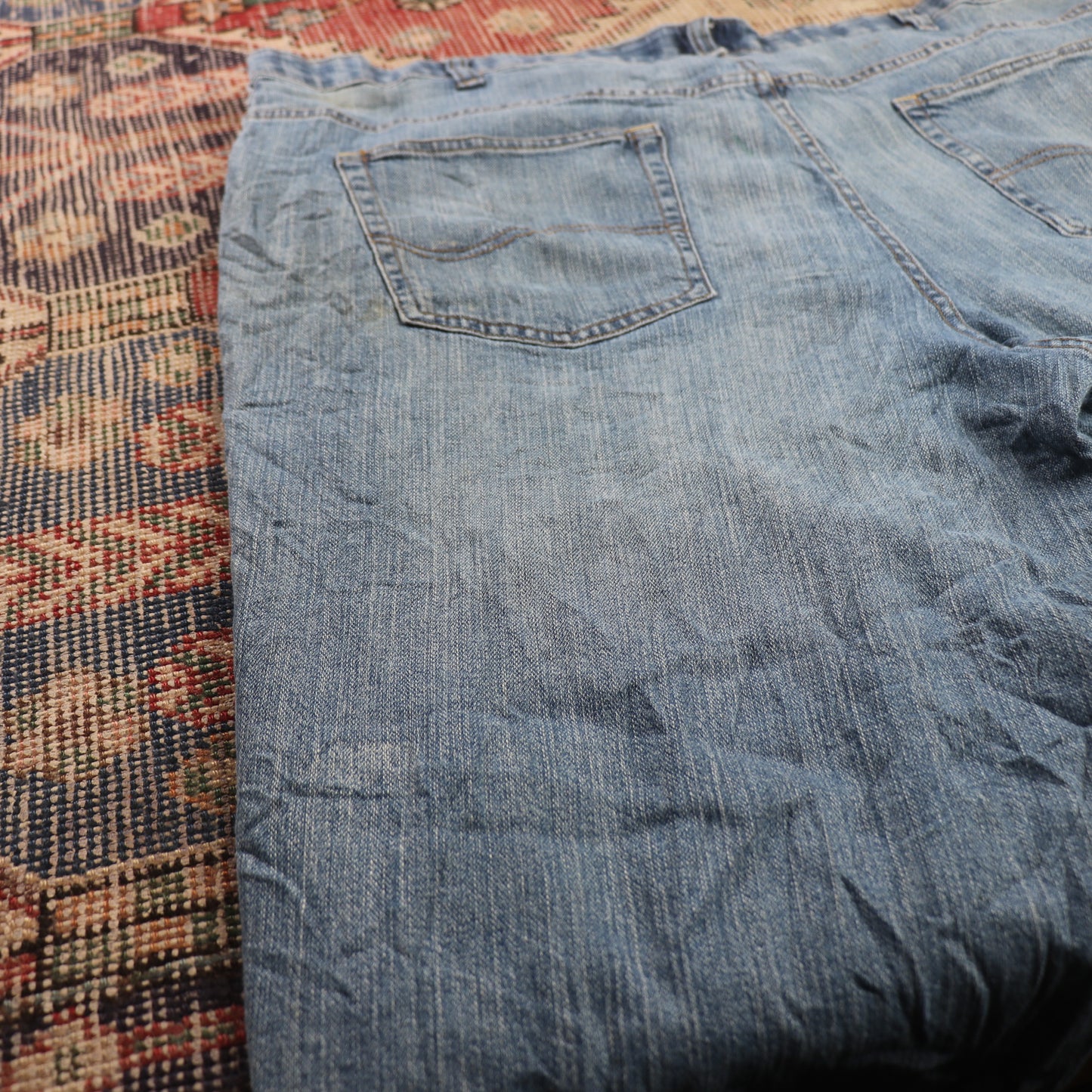 Lee W46 L29 Loose Fit Blue Denim Jeans