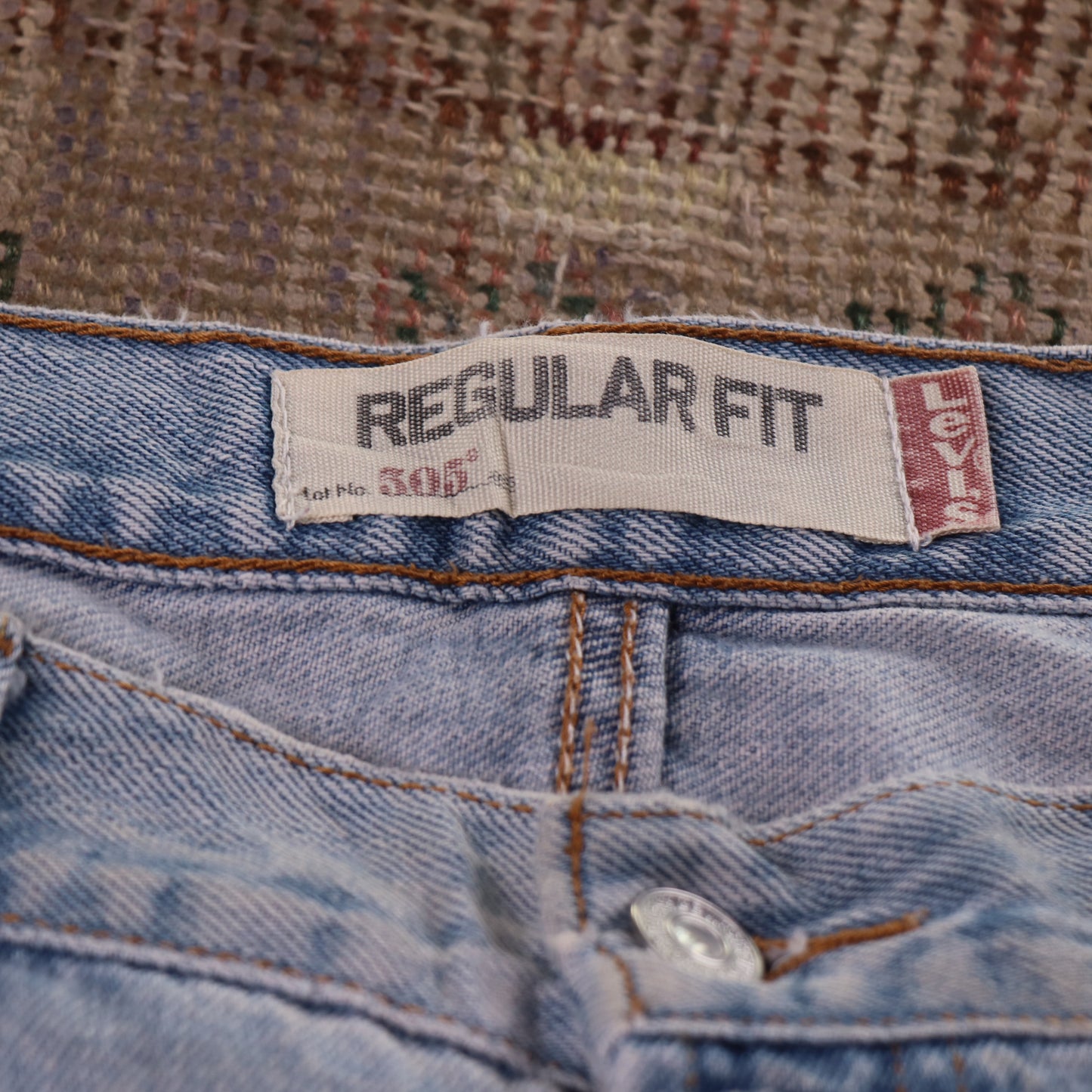 Levi's 505 W34 L31 Straight Leg Regular Fit Blue Denim Jeans