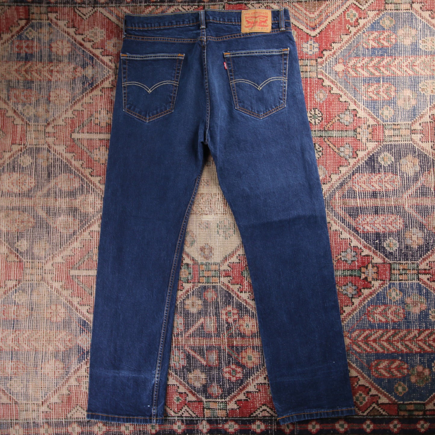 Levi's 505 Red Tab W26 L30 Straight Leg Regular Fit Blue Denim Jeans
