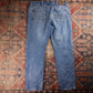 Wrangler W38 L32 Straight Leg Blue Denim Jeans
