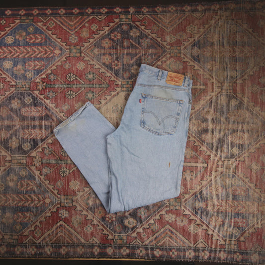 Levi's 550 W40 L32 Tapered Leg Relaxed Fit Blue Denim Jeans