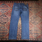 Wrangler W38 L32 Straight Leg Relaxed Fit Blue Denim Jeans