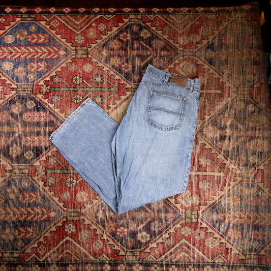 Lee W40 L29 Straight Leg Relaxed Fit Blue Denim Jeans